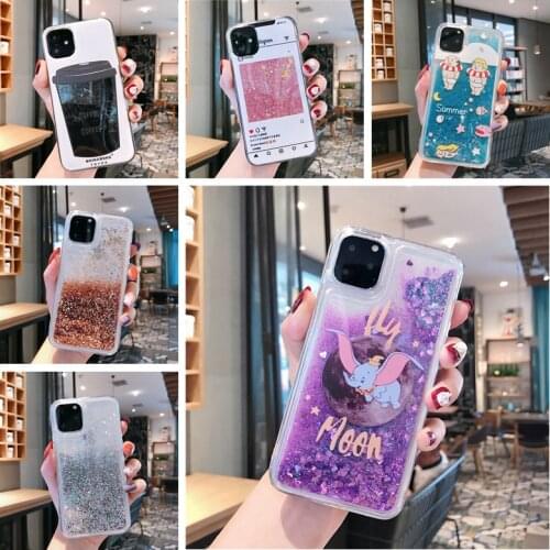Cartoon Dolphin Quicksand Phone Case For iPhone X 7 6 6s Plus XS MAX XR Dynamic Glitter Sequins Cover Case For iPhone 11 pro max