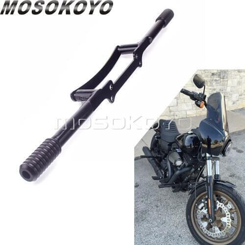 Black Highway Passenger Peg Crash Bar Frame Slider for Harley Dyna Models 2006-up Street Fat Bob Low Rider Wide Glide FXDL FXD