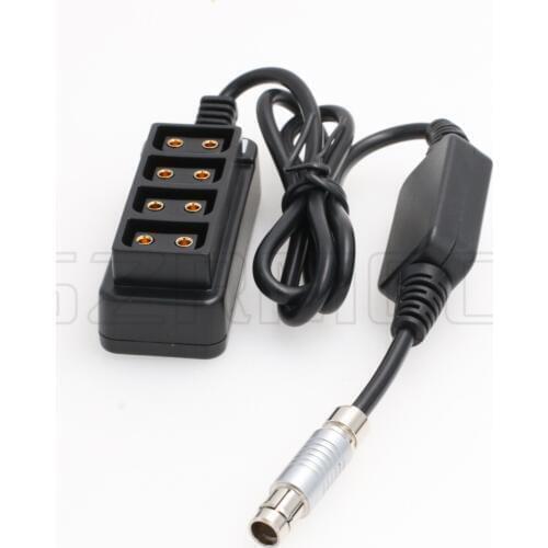 Fischer 3 Pin RS of ARRI Alexa Camera 12V Regulated Power Out to 4 Female D-tap Splitter P tap Splitter Cable