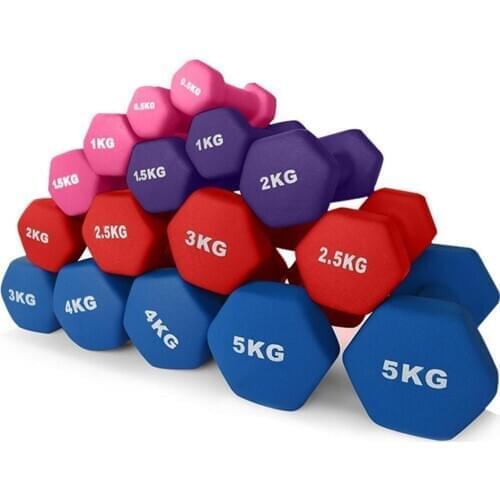 1 Piece Women Dumbbell Schoolgirl Child Hexagonal Frosted Dumbbell for Aerobics Crossfit Gym Fitness Exercise Workout 1/1.5kg