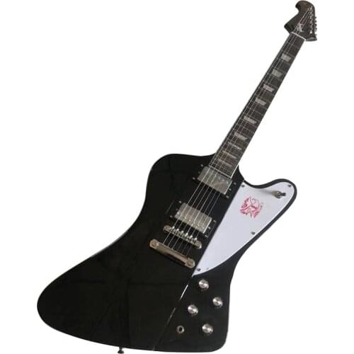 Firebird guitar, black rock guitar, sound rich, feel comfortable, free delivery home