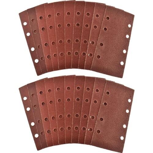 GTBL Hook/Loop 1/3 Sheet Sanding Sander Sandpaper Pads 20 Pack Mixed Grit 40 120