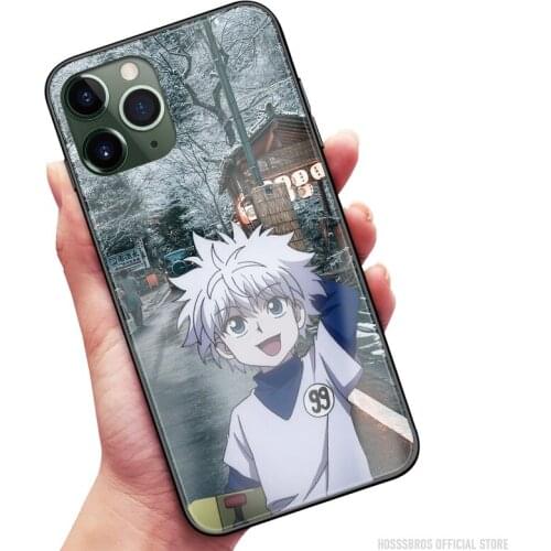Killua Zoldyck HxH Anime Soft Silicone Glass for iPhone SE 6 6s 7 8 Plus X XR XS 11 12 Mini Pro Max Phone Case Cover Shell
