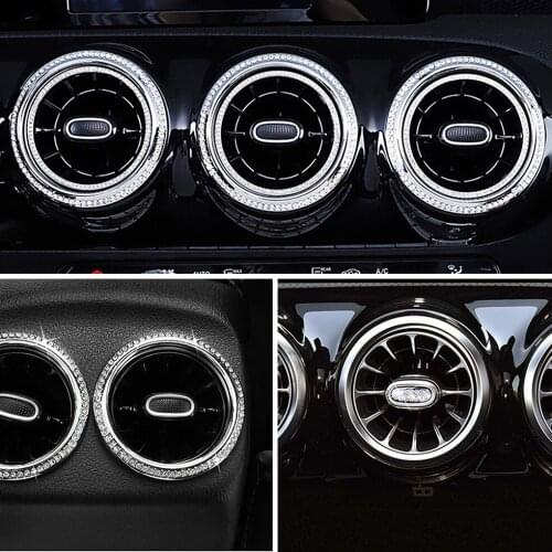 For Mercedes Benz GLA Class GLA200 GLA220 GLA250 2020 2021 Air Conditioner Outlet AC Vent Crystal Trim Ring Diamond Sticker