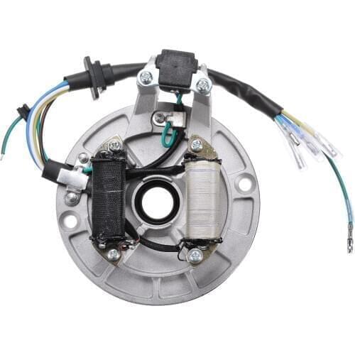 Mayitr 1pc Pit Dirt Bike Parts Coil Professional Auto Motorcycle Stator Coil Plate Pickup for 110cc 125cc 4-Stroke Bikes SUVs