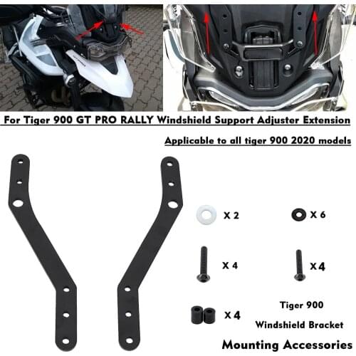 Motorcycle Accessories For Triumph Tiger 900 Windshield Support Adjuster Extension TIGER 900 windshield adjustment bracket 2020