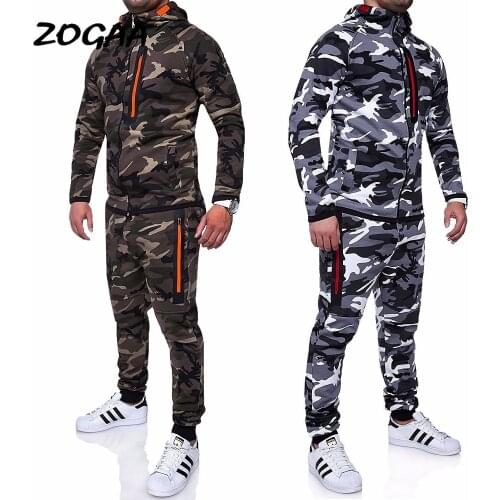 ZOGAA Mens Casual Fashion Sweatshirts Pants Suits Hoodies Patchwork Drawstring Tracksuit Men Sets Large Size All-match Chic Hot
