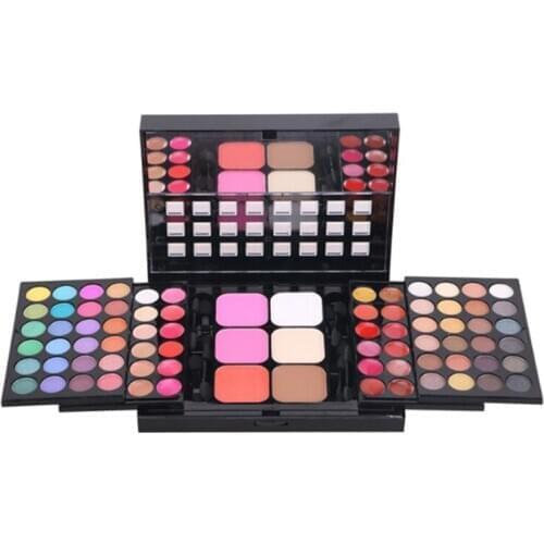 New Hot 78 Colors Makeup Pallete Matte Eyeshadow Lasting Silky Powder Trimming Concealer Lipgloss Makeup Set SMR88
