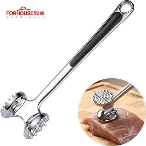 Zinc Alloy Loose Tenderizers Meat Hammer Pounders knock-sided for Steak Pork Kitchen Tools