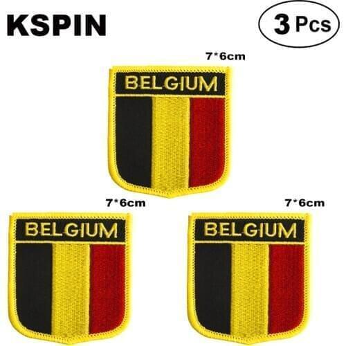 Belgium Shiled Shape flag patches national flag patches for Cothing DIY Decoration