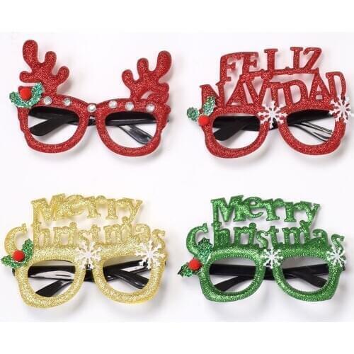 Christmas Decorations Adult Children Toys Santa Claus Snowman Antler Glasses Christmas Decorative Glasses Dropship
