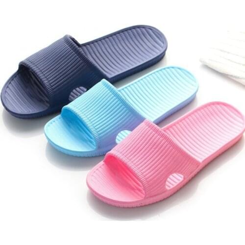 Couple Indoor Home Hotel Sandals & Slippers Women Summer Non-slip Bathroom Home Slippers Men Simple Comfortable Solid Shoes EVA