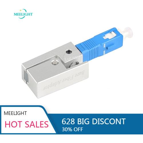 SC Square Bare Fiber Adapter , Flange Temporarily Connected to OTDR Test Bare , Fiber Coupler Fiber Laser Optical Tools