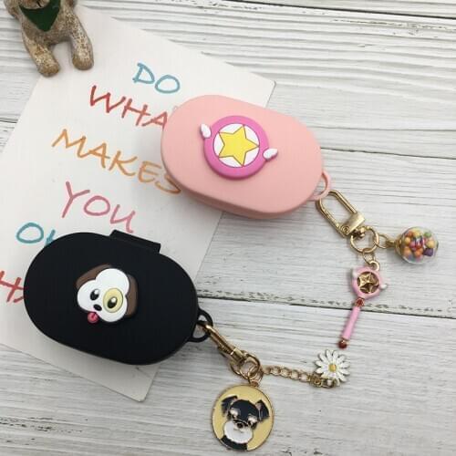 Cute Silicone Case for Xiaomi MI Redmi AirDots Case Wireless Bluetooth Earphone Case Headset Shell With Hook for Redmi Airdots