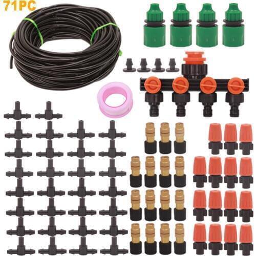 DIY Saving Water Garden Irrigation System, 99FT/30m Drip Irrigation Kits, Plant Watering System, 1/4" Blank Distribution Tubing