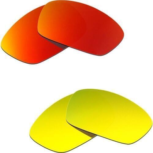 HKUCO Hijinx Sunglasses Polarized Replacement Lenses 2 Pairs Red & 24K Gold