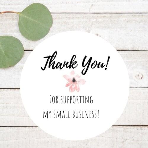 Thank You for Supporting My Business，Thank You for Your Order Stickers， Social Media Stickers, Order Package Lables