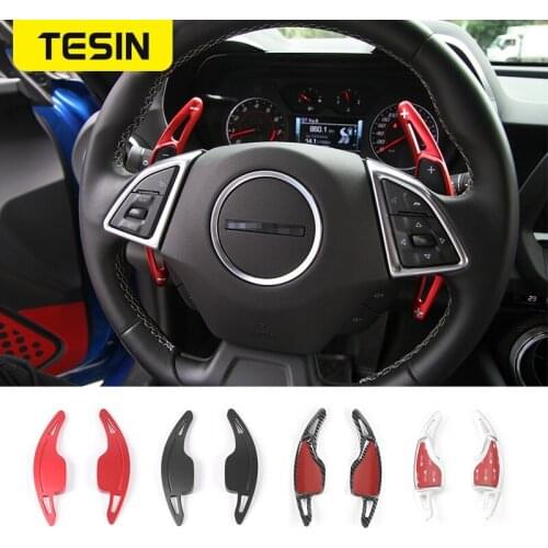 TESIN Car Styling For Chevrolet Camero Car Steering Wheel Paddle Shifter Decoration Cover Stickers For Chevrolet Camero 2017