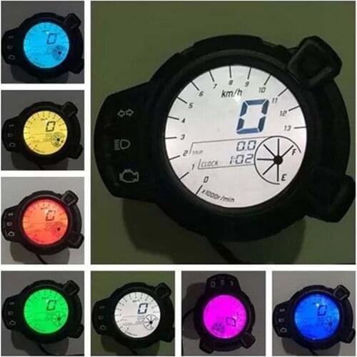 TKOSM Motorcycle Instruments 10000 RMP LCD Speedometer Tachometer for Yamaha Zuma BMK x125 YW125 Speedomerter 7 colors meter