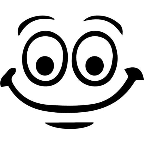 15.7X12.3CM SMILEY FACE Vinyl Decal Sticker Car Window Funny Decoraiton Accessories
