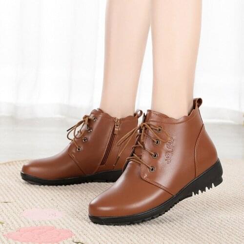 Krasovki Cotton Boots Winter Women Flat Bottom Dropshipping Wool Short Boots Thick Bottom Zipper Plush Fashion Cotton Ankle Boot