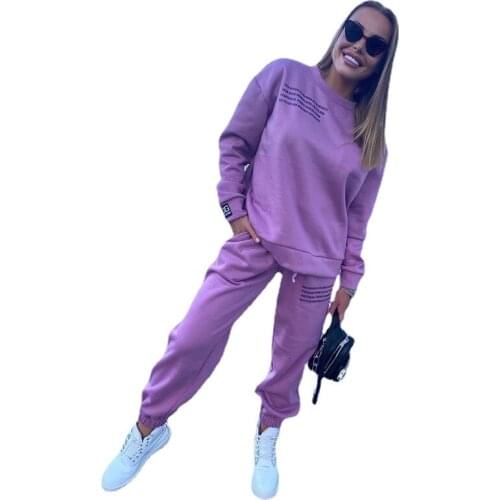 Womens Autumn and Winter New Casual Sweatshirt Outfit Two-Piece Suit