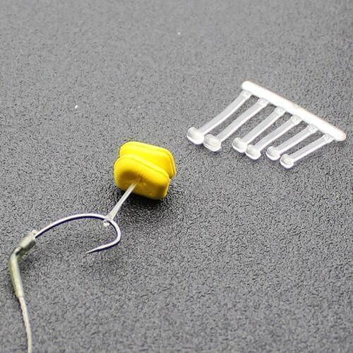 10Frame=60Pcs Carp Fishing Baits Boilies Inserts Hair Rigs Bait Stops Pop Up Stoppers Carp Fishing Bait Screw Band Pellet Holder