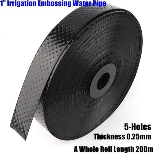 100~10m 1" Φ28mm Agricultural irrigation Water Tape Embossing Pipe Garden Farm Water Saving Irrigation Lawn Spray Watering Hose