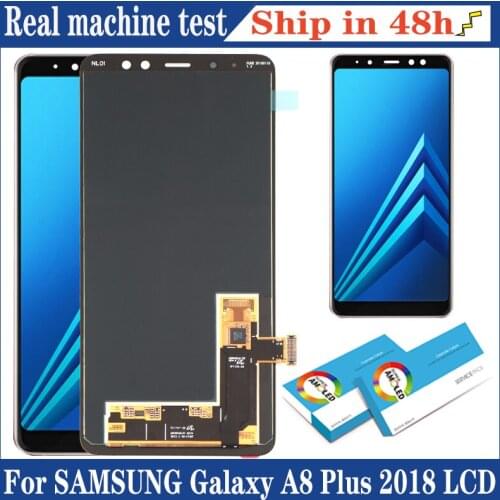 100% Original Amoled 6.0'' Display for Samsung Galaxy A8 PLUS 2018 A730F Full LCD Touch Screen Digitizer Assembly Repair Parts