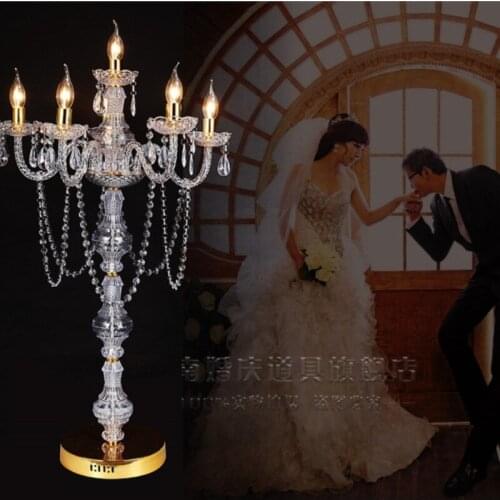 100cm Tall Wedding Crystal candelabras Wedding Centerpiece candlestick aisle road lead Event props
