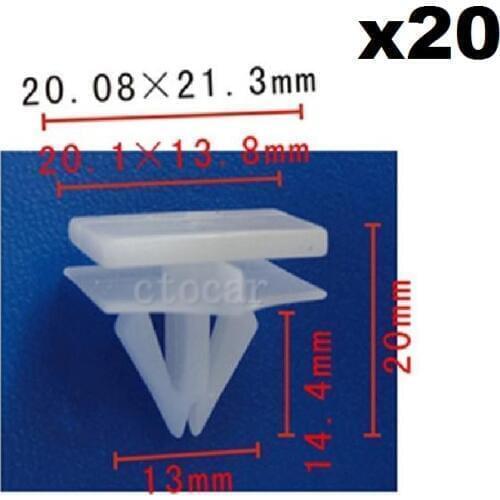 20pcs For FORGM Rocker Panel Moulding Clip Impala Lumina Monte Carlo 10443956 For Chevrolet Impala, Lumina, Monte Carlo