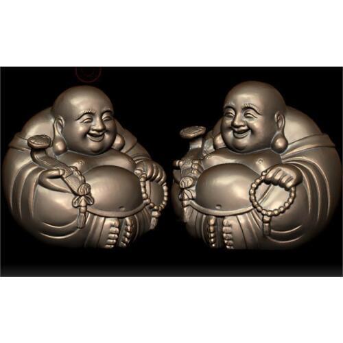 3D model for cnc 3D carved figure sculpture machine in STL file format The Chinese culture,a prevailing mood of harmony