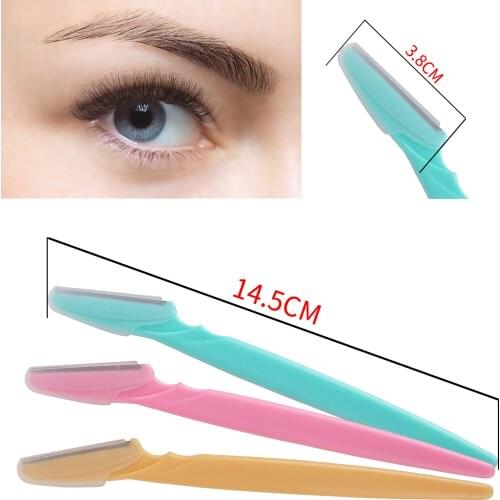 6pc/set Eyebrow Trimmer Hair Remover Facial Razor Blades Shaver Sharp Portable Set Makeup Tool Kit Beauty Tools