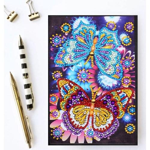 DIY Special Shaped Diamond Painting Notebook 5D Diary Book Butterfly Note Book Embroidery Diamond Cross Stitch Note Book Gifts