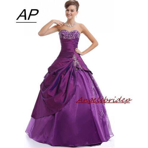 ANGELSBRIDEP Sweetheart Prom Dress 2021 Fashional Embroidery Formal Vestido De Festa Back Desgin Lace-up Formal Party Dresses