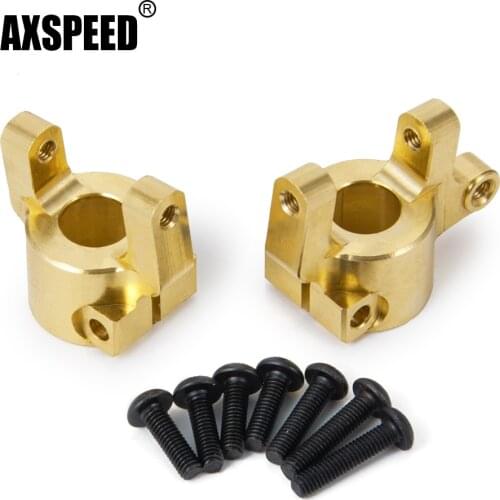 AXSPEED 2Pcs Brass Heavy Duty Weights Front Hub C Base Counterweights for Axial SCX10 II 90046 1/10 RC Crawler Car Truck Parts