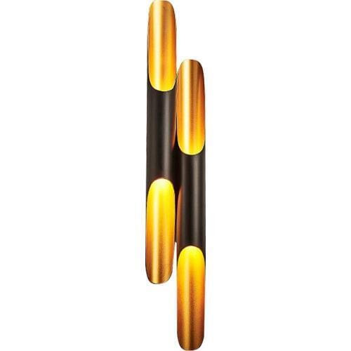 BDBQBL Aluminum Bamboo Tube Wall Lamps Double Head Switch Postmodernism Study Wandlamp AC 90-260V Oblique Mouth Wall Lamps