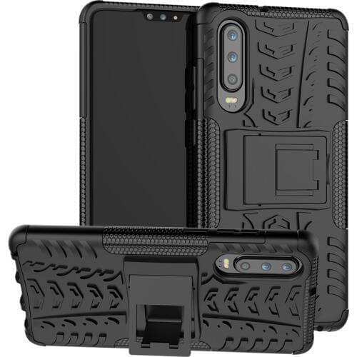 For Huawei P30 Pro P30 Lite P Smare Plus 2018 / 2019 Case Hard Plastic Soft Silicone Hybrid Armor Stand PC + TPU Phone Cover