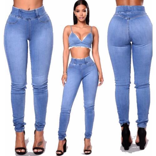 Jeans for Women Jeans with High Waist Jeans Woman High Elastic plus size Stretch Jeans female washed denim skinny pencil pants