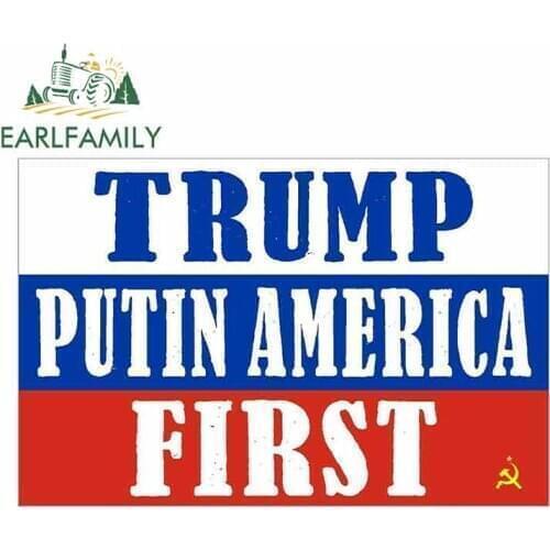 EARLFAMILY 13cm x 8.5cm For Trump Putin America First 2020 Car Truck Decal Personality Creative Stickers Vinyl Material