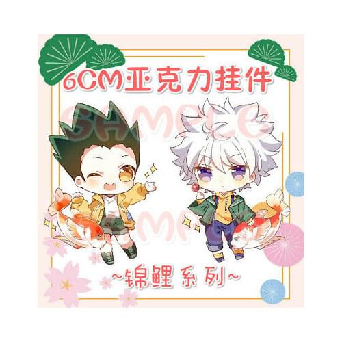 HUNTER X HUNTER FEITAN Killua Zoldyck Acrylic Keychain Keyring Strap 2-side Pendant Thoughtful Gift HOT