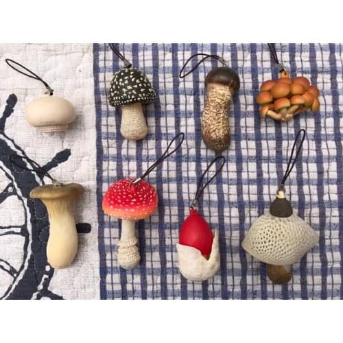 Simulation wild medicinal mushrooms toxic mushrooms ornaments model 8pcs/set out of print