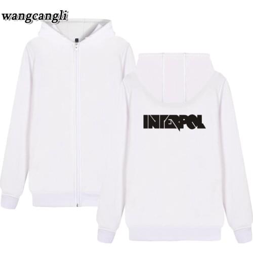 Interpol Zipper Hoodies Sweatshirt Men/women Hip Pop Hoodie Fleece Jacket Coat Winter Moletom Masculino Cotton Casaco tops