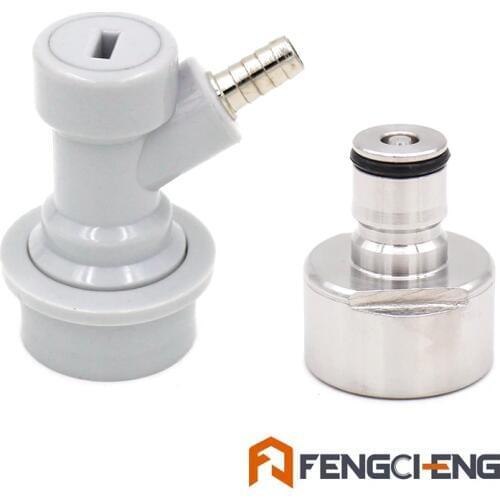 Beer Brewing Carbonation Cap & Ball Lock Disconnect Ball Lock Type fit soft drink PET bottles Homebrew Kegging