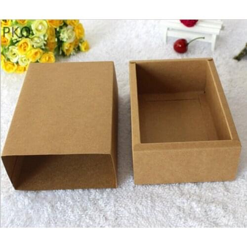 Kraft brown gift carton cardboard box kraft blank carton paper gift paper box paper jewelry box Gift packaging box
