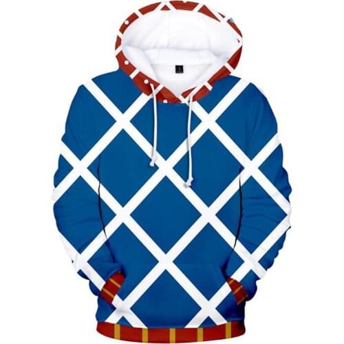 Jojo Bizarre Adventure Cosplay Costume Siwa GUIDO MISTA Kujo Jotaro Kira Yoshikage Rohan Kishibe Unisex 3D Hoodies Sweatshirts
