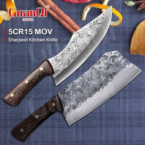 High Carbon Steel Kitchen Chef Knife Traditional Hammer Stainless Steel Sharp Blade Cleaver Filleting Slicing Butcher knifes