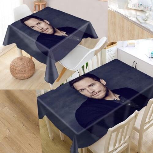 Best Chris Pratt Custom Table Cloth Rectangular Oxford Print Waterproof Oilproof Square Table Cover Party Wedding Tablecloth P