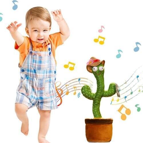 Lovely Talking Toy Dancing Cactus Doll Speak Talk Sound Record Repeat Toy Kawaii Cactus Toys Children Kids Education Toy
