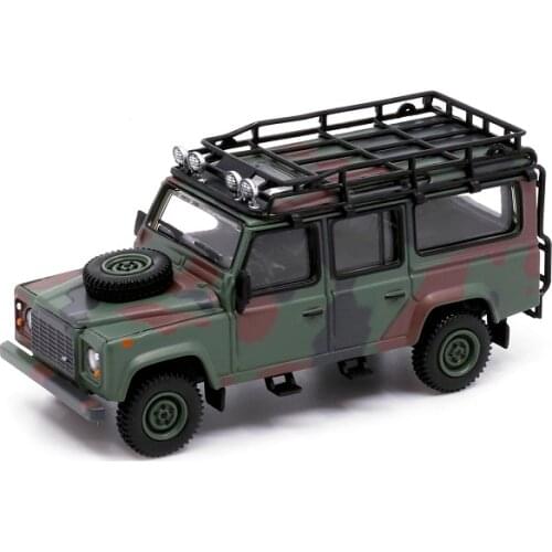 Mini GT 1:64 Land Rover Defender 110 Military Camouflage RHD Diecast Model Car